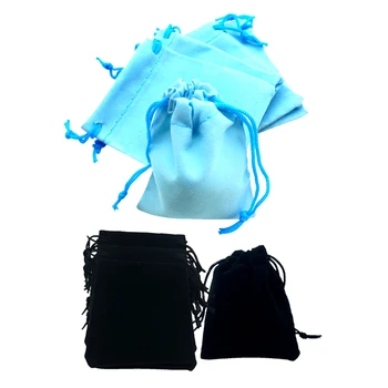 

100Pcs Mini Velvet Bags Jewelry Drawstring Bag Gift Pouch Sack 5x7cm 2Colors