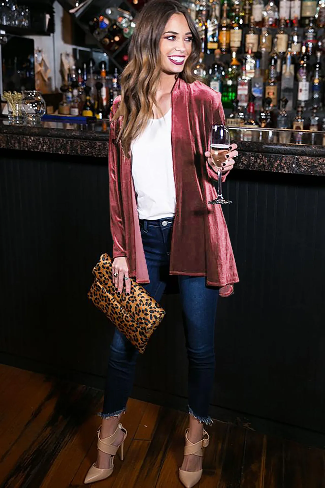 New Style Separate Station Hot Selling Velvet Spring And Autumn Long-sleeved Cardigan Women’s Coat 2468