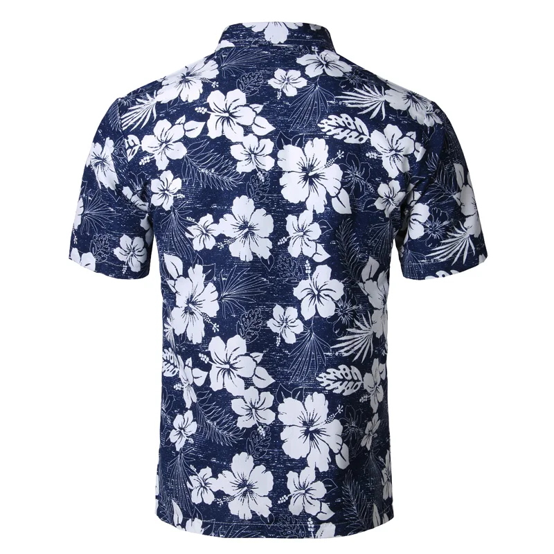 Mens Hawaii Floral T Shirt Palm Tree Print Short Sleeved Beach Summer Casual Top