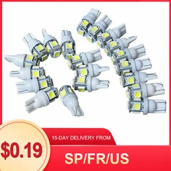 15 pces luzes led do carro interior para t10 luzes led lâmpada 5050 5smd w5w cunha 194 168 2825 158 192 12v diodo para accessori automóvel