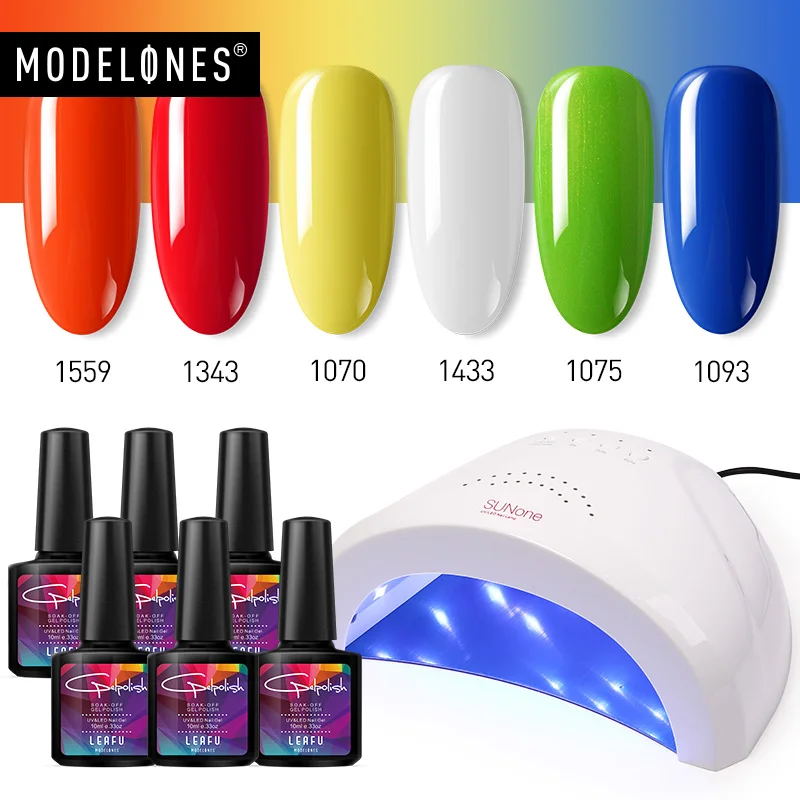48W LED LAMP KITS Modelones 7 шт./лот 48 Вт/36 Вт Светодиодная лампа Сушилка для ногтей светодиодный Гель-лак для ногтей Дизайн ногтей Гибридный СВЕТОДИОДНЫЙ Гель-лак Инструменты Наборы личная гигиена - Цвет: 48W LED LAMP KITS