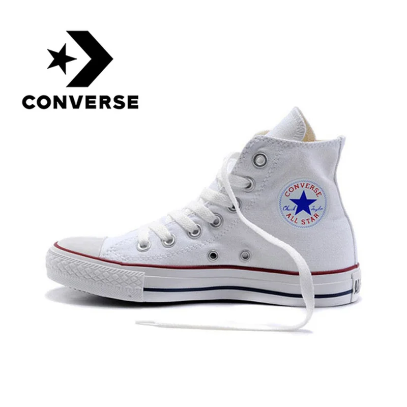 Converse Оригинальные кроссовки Классический унисекс холст обувь для скейтбординга Топ анти скользкие легкий вес на шнуровке плоской подошве