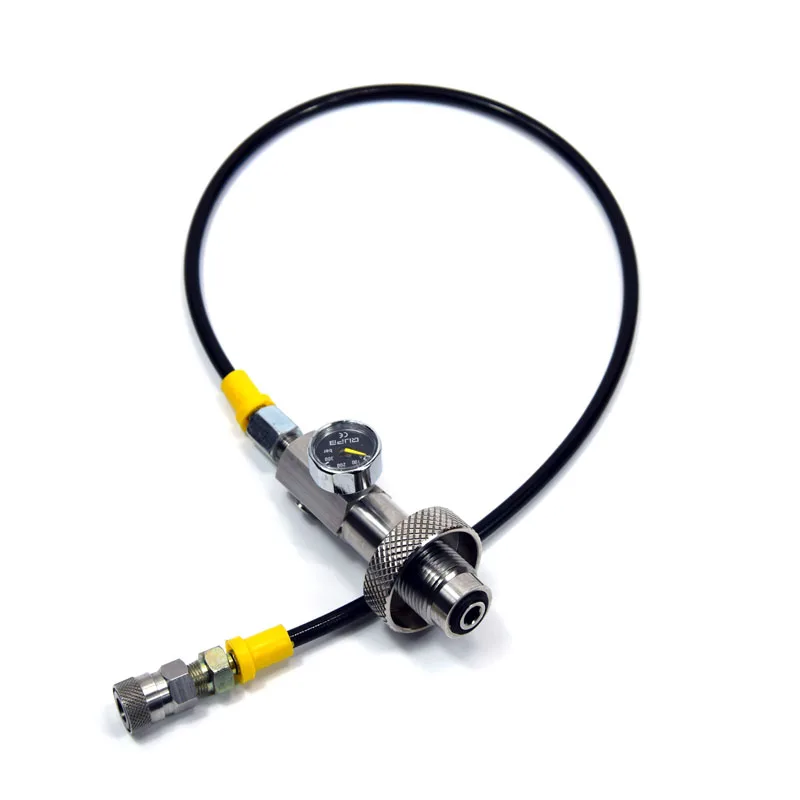 60 hose with PLUG PCP Airforce розлива адаптер DIN станция из нержавеющей стали Кнопка воздушный кровотечение с различными шлангами - Цвет: 60 hose with PLUG