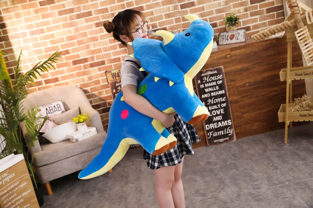 40100cm Giant Triceratops Stegosauru Plush Toy Catoon Dinosaur Plush