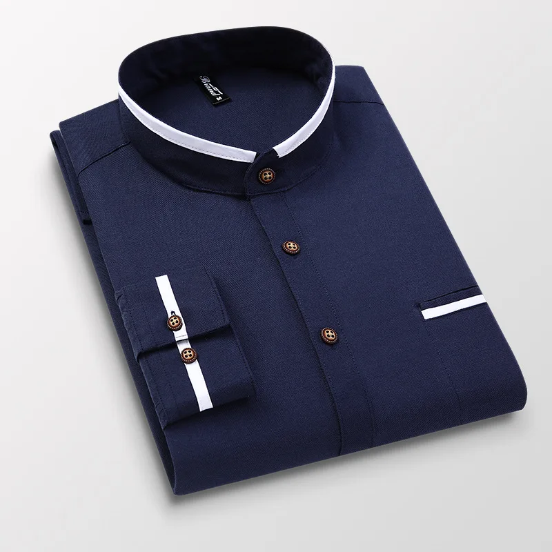 

2020 Men Fashion Casual Long Sleeved shirt Slim Fit Male Social Business Dress Shirts Brand Men Clothing Soft Comfortable Shirt