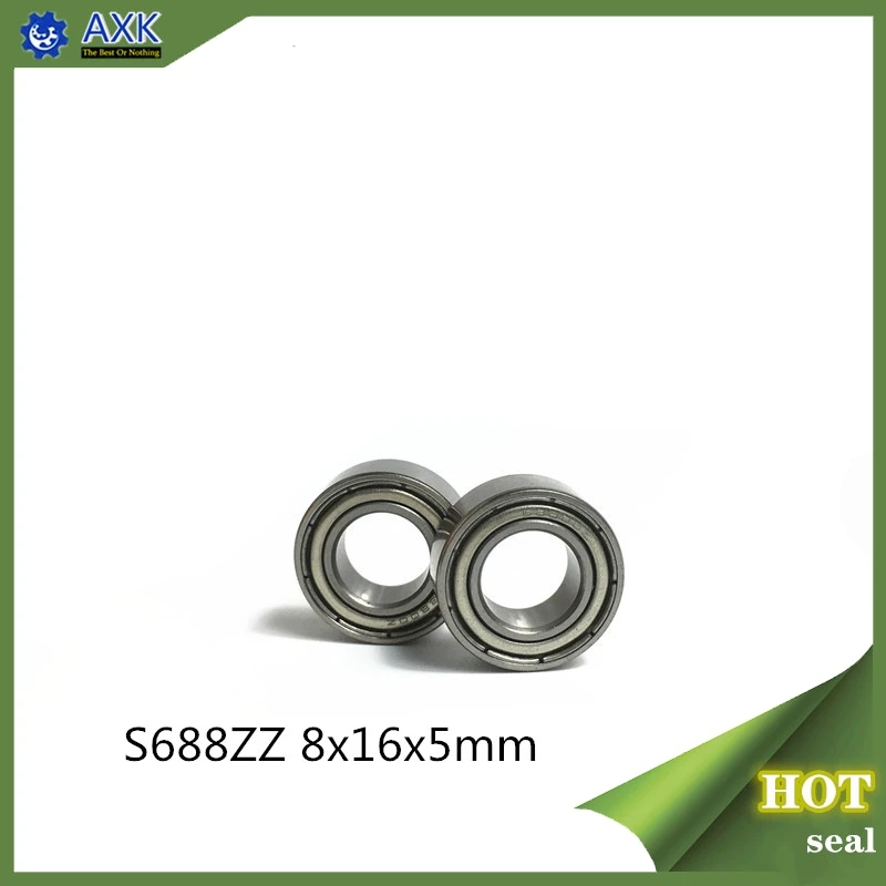 S688ZZ подшипник 8*16*5 мм(10 шт.) ABEC-1 440C ролик из нержавеющей стали S688Z S688 Z zz, шариковые подшипники