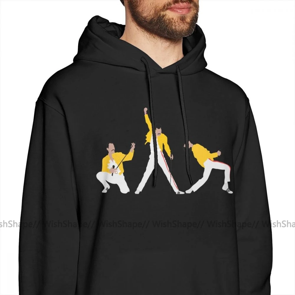 Freddie Mercury худи Freddie X 3 толстовки хлопок фиолетовый пуловер худи популярные более размеры мужские длинные осенние уличные толстовки