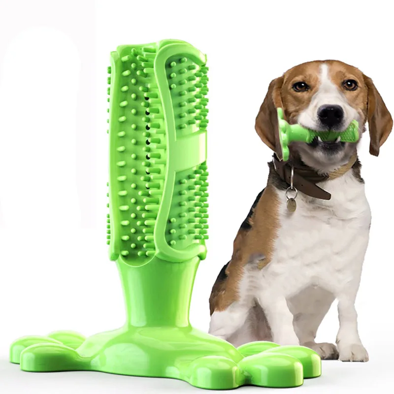 

New Design Dog Chew Toy Brush Effective Toothbrush for Dogs Pets Oral Care Dog Brushing Stick Toys for Dogs Teeth Cleaning 2019