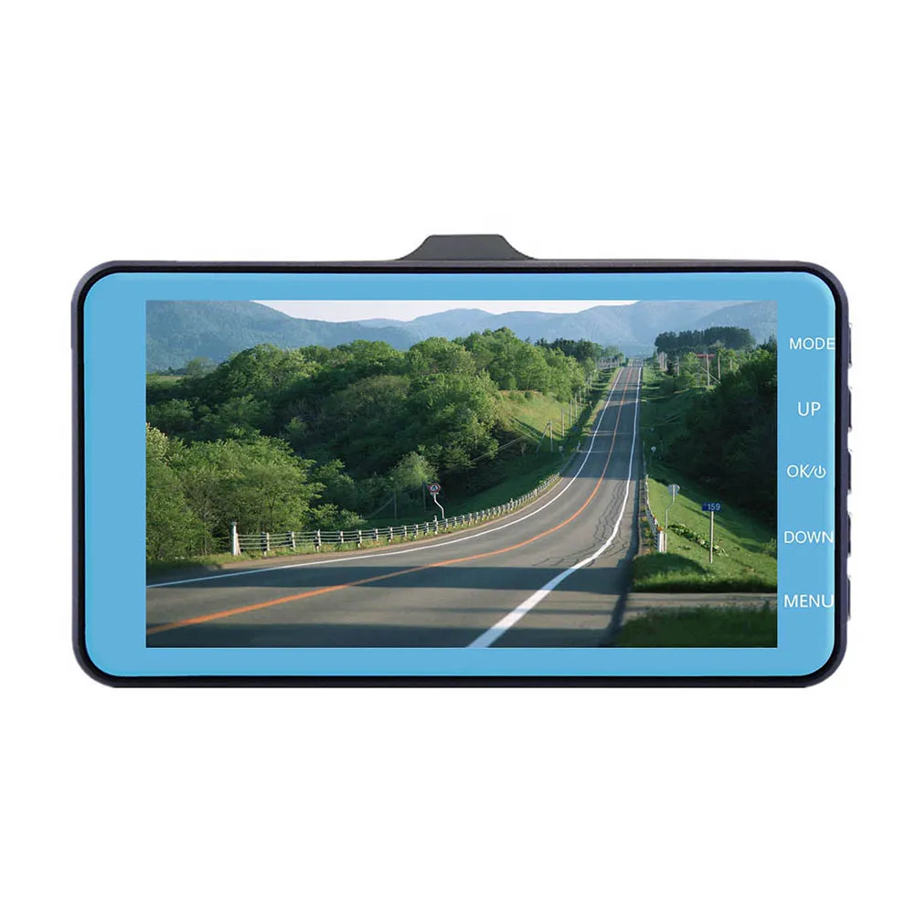 4 дюйма авто HD Сенсорный экран DVR Камера G-Сенсор Dual Dash Cam Видео Регистраторы