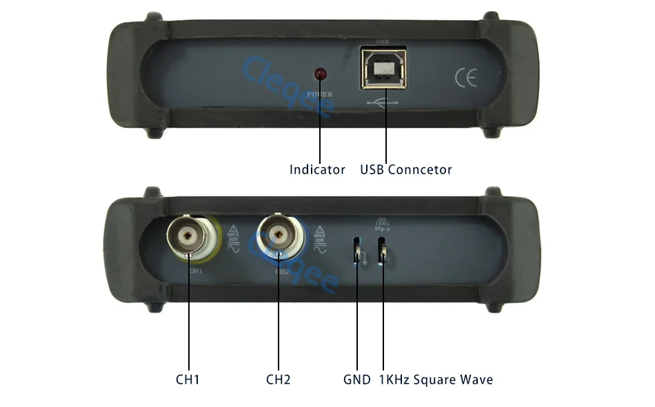 ISDS220A 60 МГц 2 канала 2 в 1 шт. USB Виртуальный цифровой осциллограф+ Анализаторы спектра 200MSa/s