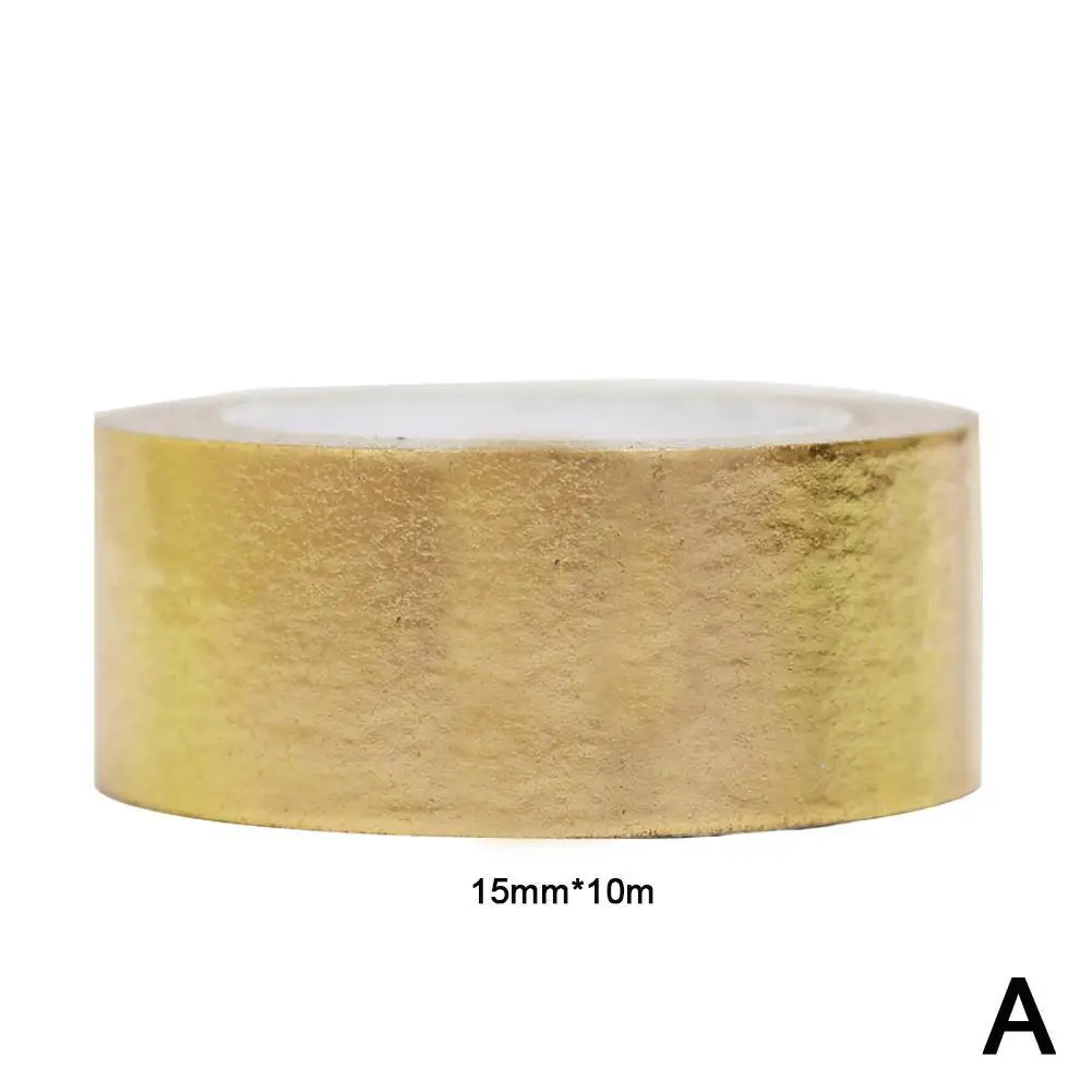 1 шт. новая золотая тонкая рисовая бумага лента кавайный конфетный цвет лента японский милый DIY Скрапбукинг инструменты маскирующая лента 15 мм* 10 м - Цвет: A