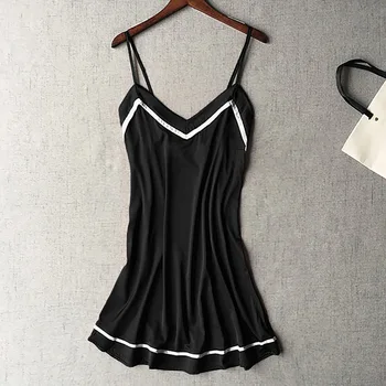 

Oeak Women Sexy Braces Nightgowns Women Satin Sleepwear Soft Breathable Nightwear Dress Spaghetti Nightdress Pyjama Female