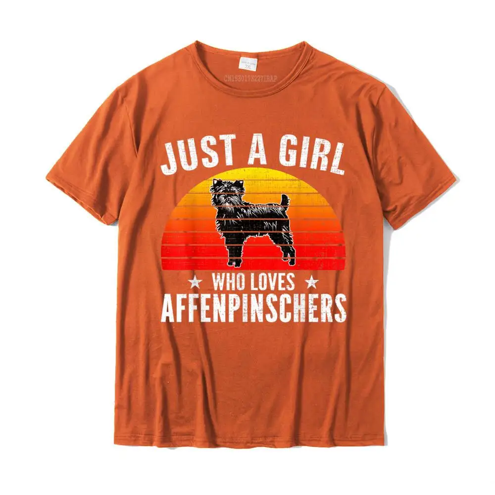 Hot Sale Men T Shirt Crew Neck Short Sleeve 100% Cotton Fabric Printing Tops Shirts Crazy Tops T Shirt Free Shipping Retro Just A Girl Who Loves Affenpinschers Funny Women Gift T-Shirt__MZ17331 orange