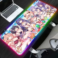 Aliexpress - RGB Beach Bikini Girl Kawaii HD Picture Anime Mouse Pad Gamer Mouse Pad Backlit Mouse Large Desktop Keyboard LED Mouse Pad