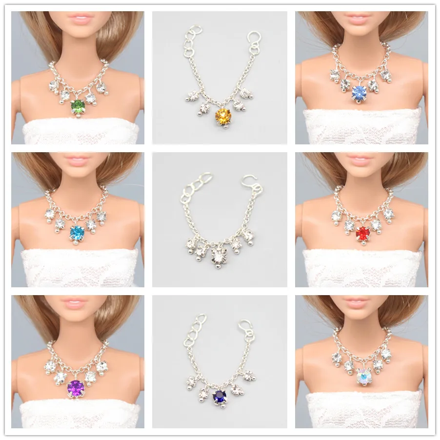Rhinestone necklace Jewelry Ornaments / Doll Accessories DIY Cosplay For Baby Toy 1/6 Xinyi Barbie FR barbie accessories | Игрушки и