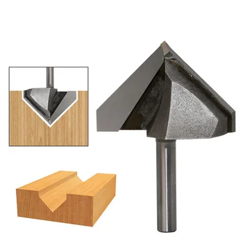

90 Degree V Groove Router Bit CNC 6.35 Shank Milling Cutter Engraving Woodworking Tool For Aluminum Composite Panel Slotting