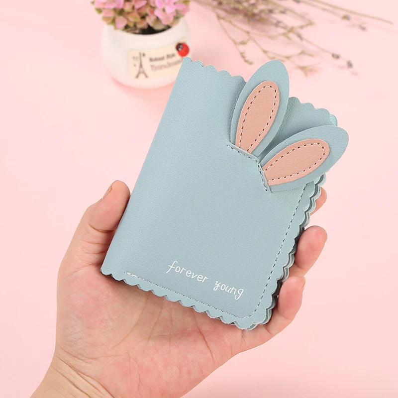 Blue 2 Милый Для женщин s котики мини кошелек женский мультфильм портмоне кошелек для монет бумажники женские кошельки женские Samll Для женщин держатель для карт кожаные кошельки - Цвет: Blue 2