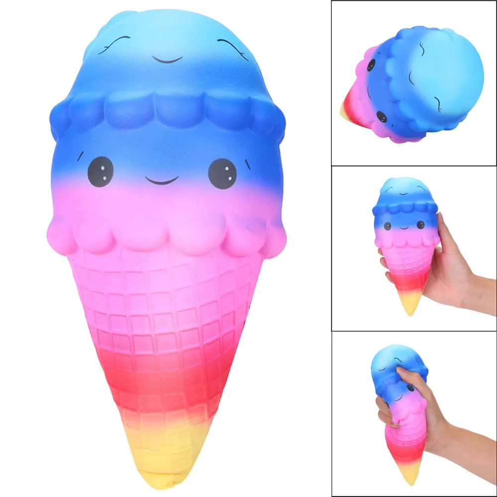 

22cm Squishies Stress Reliever Decor Toys Rainbow Ice Cream Slow Rising Cream Antistress Scented Stress Relief Toys L0116