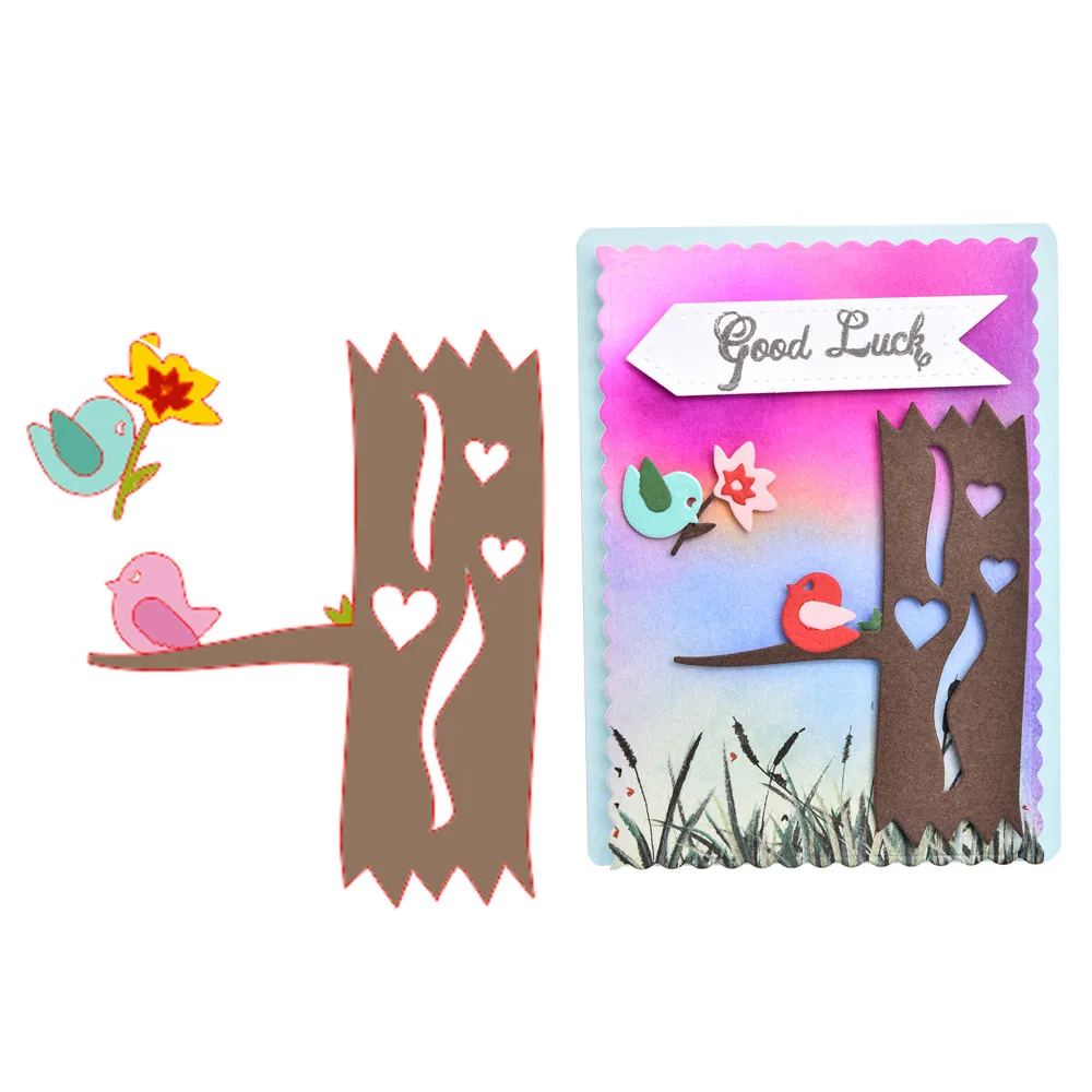 

YaMinSanNiO Tree Flower Bird Dies Metal Cutting Dies for Card Making Scrapbooking Dies Embossing Cuts Stencil New 2019 for Dies