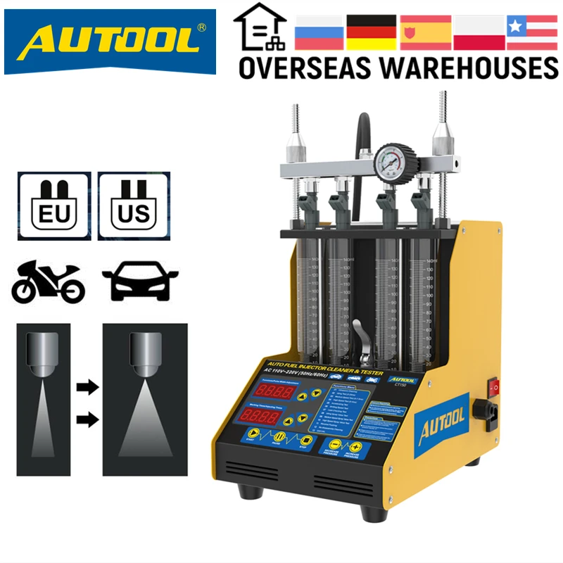 Autool Ct150 Car Fuel Injector Tester Gdi Direct Injectors Ultrasonic