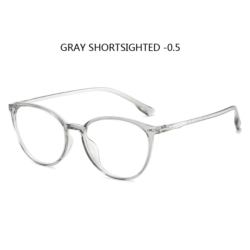 gray myopia 0.5 Zilead TR90 готовая близорукость очки для близоруких Eyewear-0.5-1.0-1.5-2.0-2.5-3.0-3.5-4.0-4.5-5.0-5.5-6.0 - Цвет оправы: gray myopia 0.5