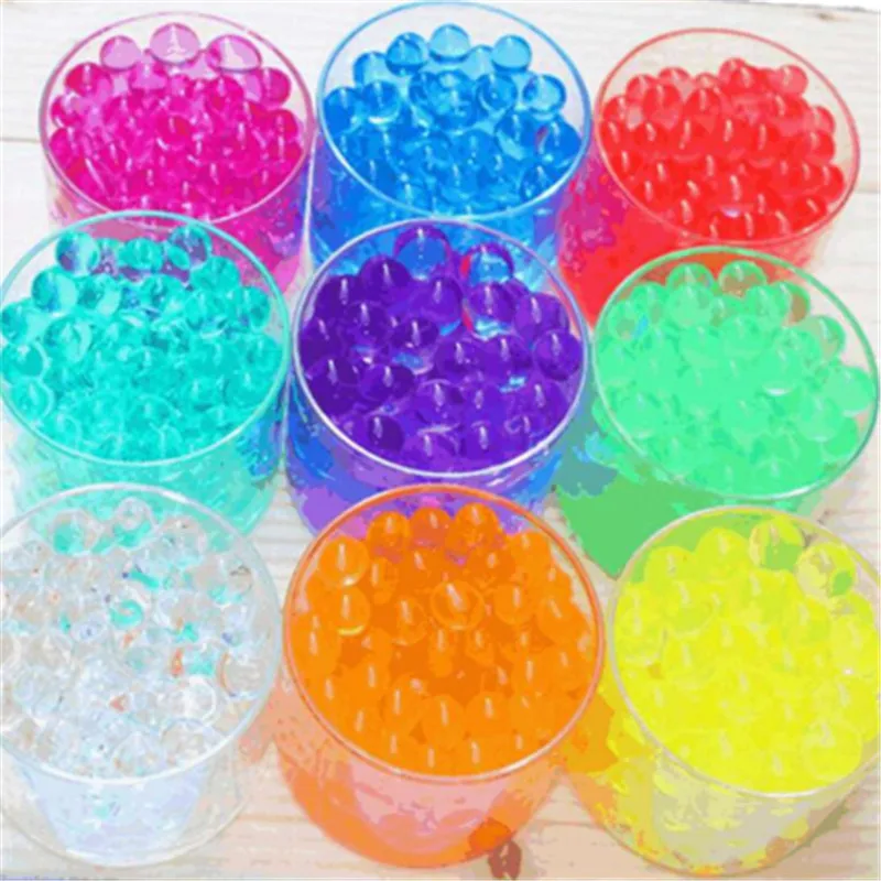 200 Pcs/lot Multicolors Crystal Soil Mud Hydrogel Gel Kids Children Toy Water Beads Growing Up Water Balls Home Decor Potted crystal soil mud toy crystal soil
