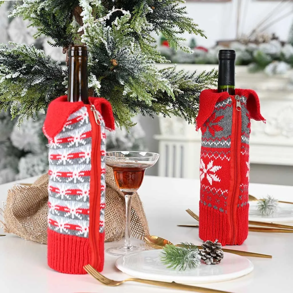 Merry Christmas Santa Wine чехол для бутылки Xmas Festival вечерние декор стола - Цена: 
