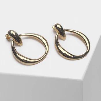 

Amorita boutique Stylish glossy hoop drop earrings