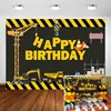 Construction Theme Birthday Party Photography Backdrop - Dump Truck Birthday Background Cake Table Boy Birthday Decorations ► Photo 1/6