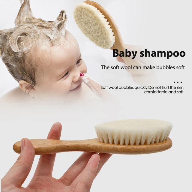 Juego de 2 cepillos de pelo para bebé, peine portátil para recién nacido,  cepillo de pelo suave, masajeador de cabeza, peine, suministros para el  cuidado del cabello para bebé - AliExpress