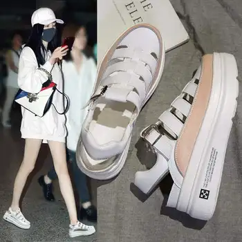 

Baotou thick-soled sandals female ins tide 2020 spring and summer new casual wild Roman shoes net red sponge cake old shoes