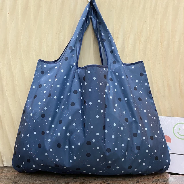 Reusable Shopping Bags Heavy Cloth Bags Sundries Bags Foldable Women's Travel Shoulder Bags Large Handbags Durable Nylon 32030