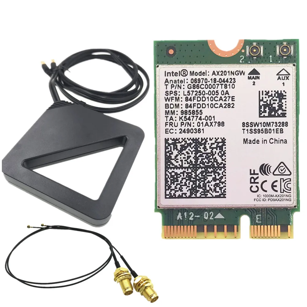 Intel Wi-Fi 6 AX201 Support Bluetooth 5.0 Dual Band 2.4G/5G Wireless ...