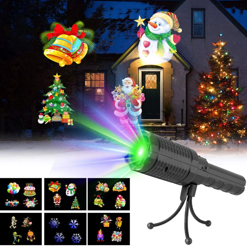 1 Set Christmas Led Laser Light Projector House Landscape Spotlight For Holiday Party Party