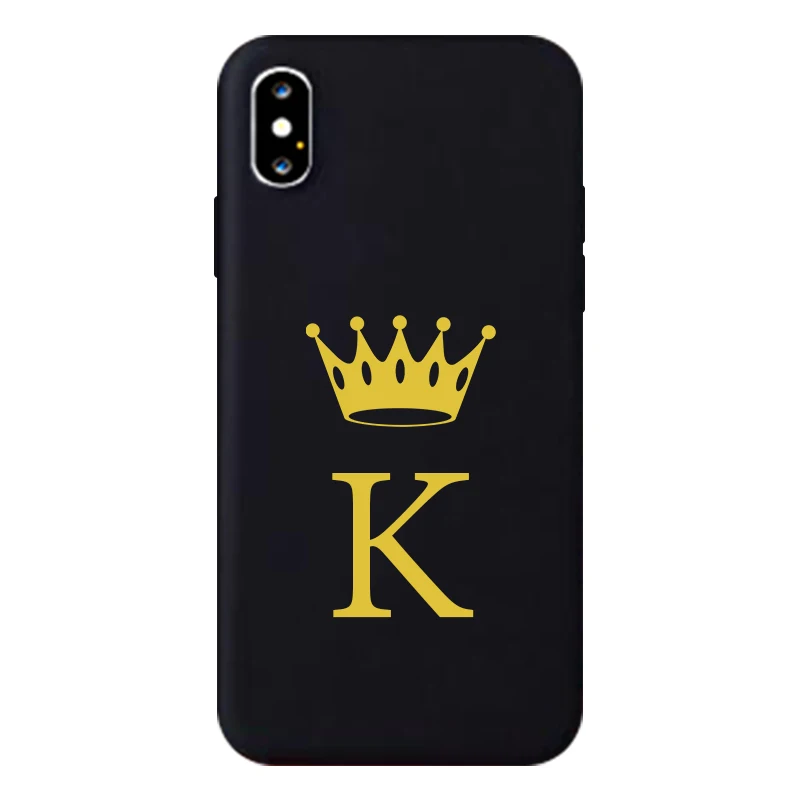 Style 11 GYKZ Fashion Gold Crown Letter Couple Case For Huawei Mate 20 Pro P20 P30 Lite Black Silicone Soft Phone Cover For Samsung S8 S9 - Цвет: Style 11