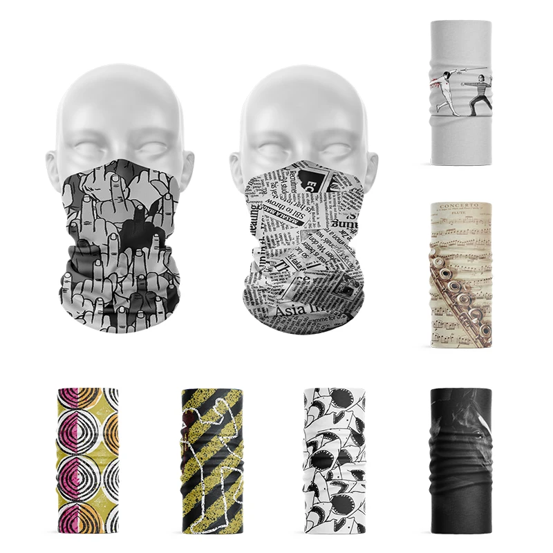 Men's Sports Riding Face Neck Ring Scarf Seamless Tubular Dustproof Headwear 3D Magic Handkerchief Head Wrap Women Cover Bandana 3d printed funny skull lattice ring scarf seamless flexible tubular headband sports headdress women neck hair towel hijab scarf