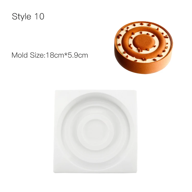 Style 10 3D формы для выпечки торта силиконовые формы для украшения Мусса инструменты для тортов шоколадный помадка производитель десерт Bakaware Пан - Цвет: Style 10