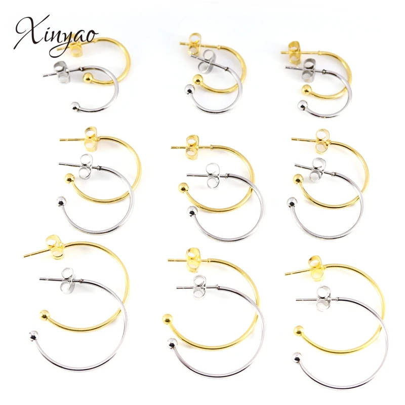 

6pcs C-shaped Ear Hook Earring Stainless Steel Pendant Earrings Accessories DIY Ear Pin Handmade Earring Jewelry Making Findings