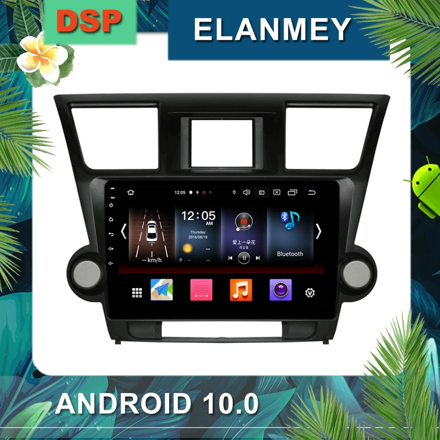 Новейшая Автомагнитола Android 10 0 для Toyota Highlander 2011-2015 Автомобильная Мультимедийная