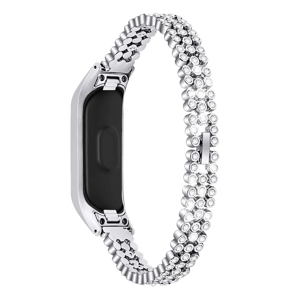 Роскошный ремешок для часов из нержавеющей стали для samsung Galaxy fit-e SM-R375 высококачественный ремешок для часов Ремешок со стразами