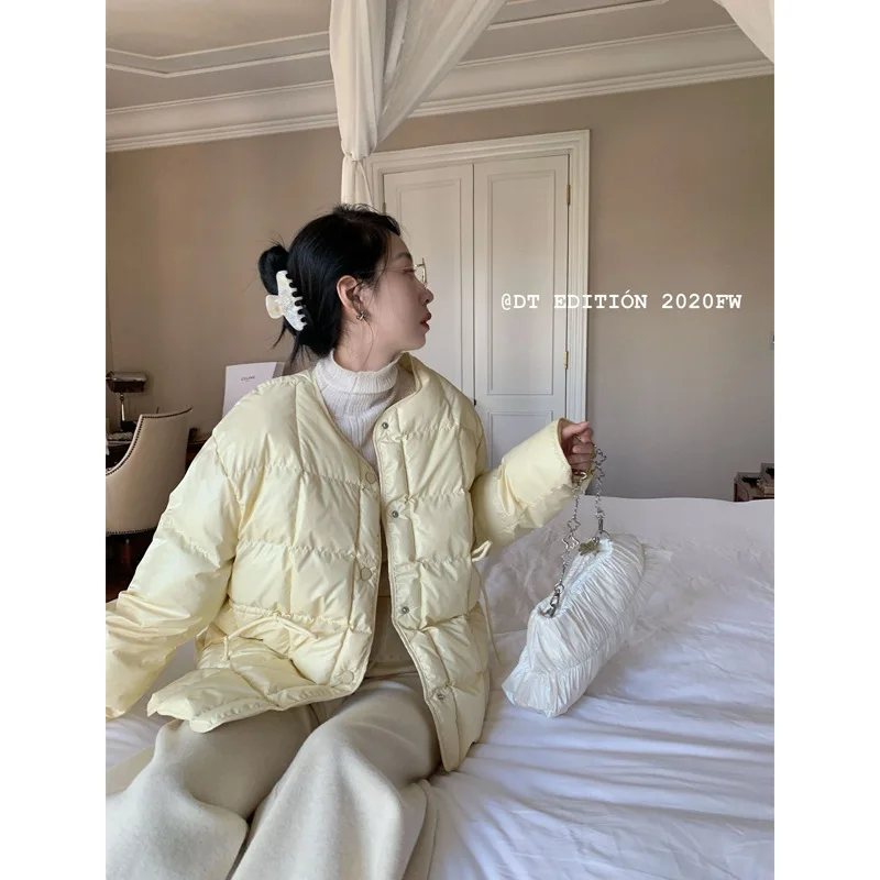 

New Winter Best-selling Women's Down Jacket Fashion Waist White Duck Down Down Jacket Women Outdoor Leisure Thin Cotton Jacket
