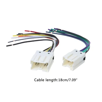 

Car Radio Stereo CD Player Wire Wiring Harness Install Plug Adapter For Nissan Plastic, Copper Heat resistant One 9-pin plug