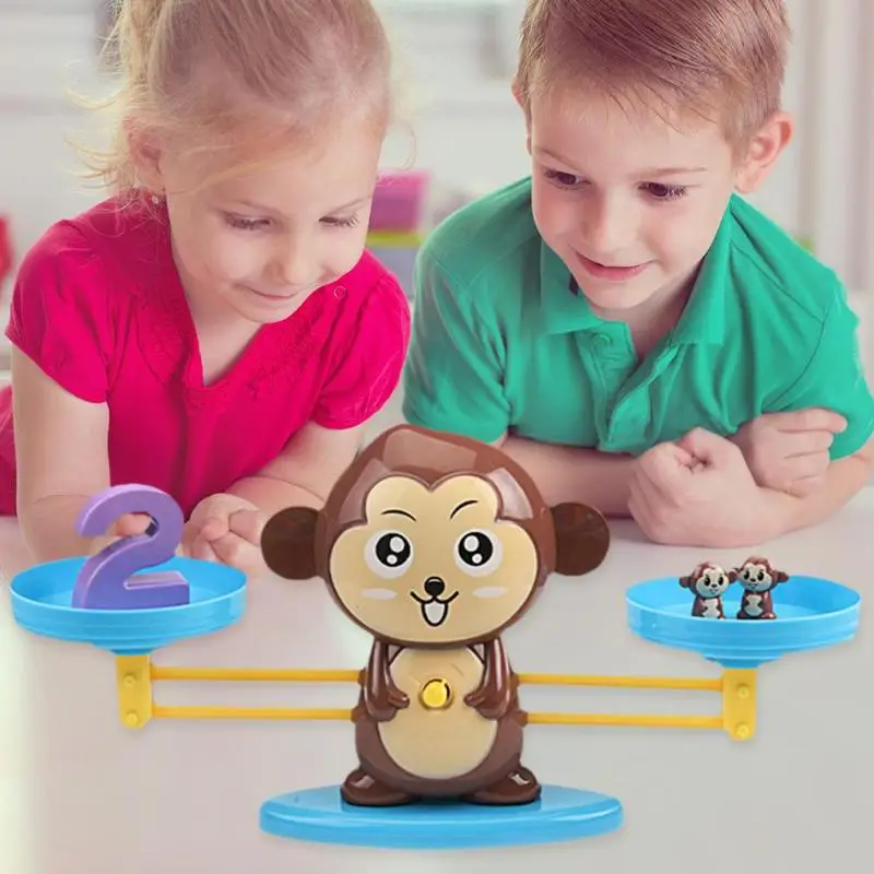 

Monkey Number Match Math Balancing Scale Early Learning Educational Toys