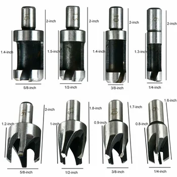 

23pcs/Set 3/8" Round Shank Carbon Steel Countersink Drill Bits Wood Chamfer Tool