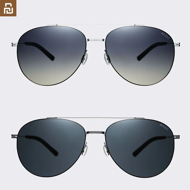 Youpin ANDZ gafas de sol polarizadas de nailon para hombre y mujer, lentes aviador con película Azul, espejo de sol UVA/UVB para viajes al aire remoto inteligente| - AliExpress