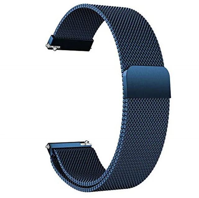 Металлический Миланский ремешок для часов для Xiaomi Huami Amazfit GTS/GTR 42 мм/Bip, Модный женский и мужской браслет, смарт-часы, аксессуары - Цвет ремешка: Синий