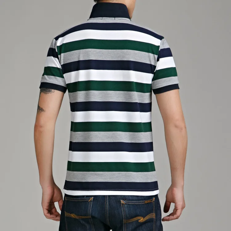 England Style Striped Nice Brand Fashion Polo Shirts Short Sleeve Men Summer Cotton Breathable Tops Tee ASIAN SIZE M-5XL