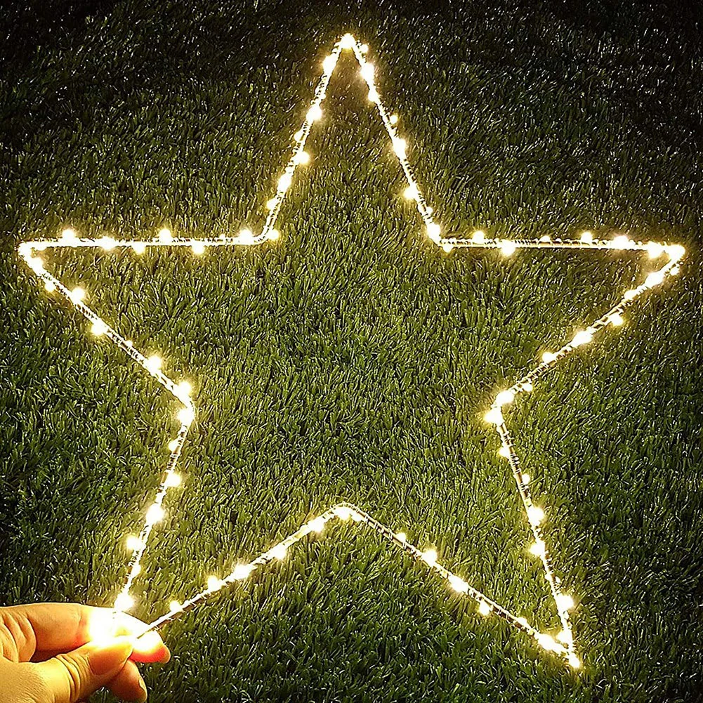 indoor fairy lights 3pcs Outdoor LED Solar String Moon Star Lights Waterproof Christmas Light Decoration for Home Garden Store Garlands Home Decorat patio string lights String Lights