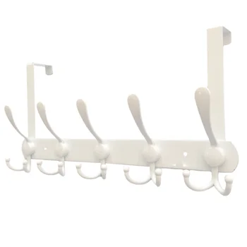 

Scratch-proof Stainless Steel Bathroom Heavy Duty Home Storage Multi-Purpose Over The Door Hook Coat Rack Long Arms For Hanging