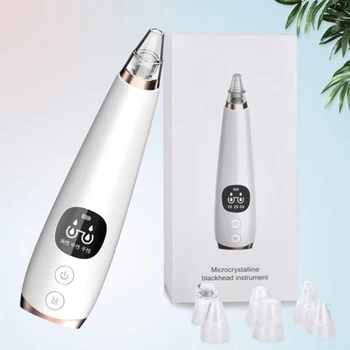 

beauty blackhead remover Pore Cleanser Skin Care Electronic Blackhead Remover 3-Speed with 6 Suction Heads LCD Display